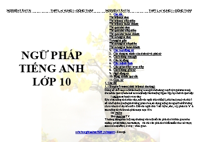 Tài liệu Ngữ pháp Tiếng Anh Khối 10